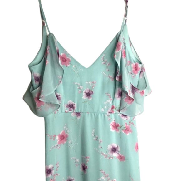 Lulus Take You There Maxi Dress *NEW* - MintGreen/Pink - XS - Picture 6 of 14